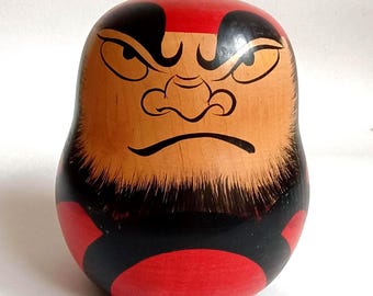 Japanese Daruma Kokeshi Wooden Doll 11 cm