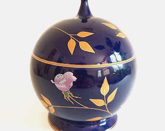 Japanese Arita Koransha / Kouransha 香蘭社 Porcelain Ginger Jar Turquoise and Gold