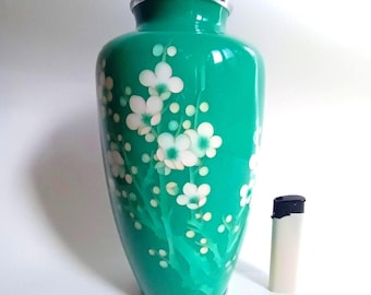 Japanese Cloisonné enamel Sakura cherry blossom Ando Style Showa period 22cm