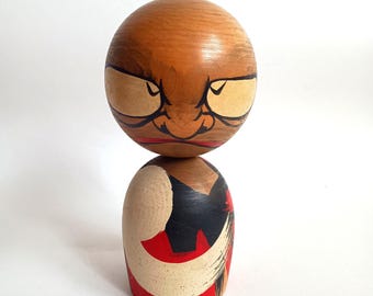 Japanese Daruma Kokeshi Wooden Doll 18cm