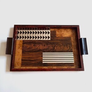 Art Deco-serverbricka i trä 1920-1930