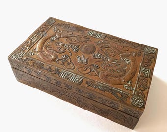 Chinese Dragon brass box