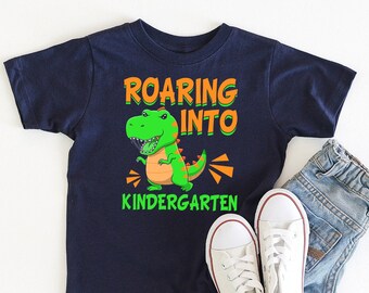 Roaring Into Kindergarten Shirt, Dinosaur School Shirt, First Day Of School, Kindergarten Shirt, Kids Dinosaur Shirt, Back To School Shirt