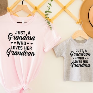 Grandma And Grandson Shirt, Grandma Boy Matching Shirt, Grandma Gift, Grandma And Me Outfit, Grandma Shirt, Gift From Grandson