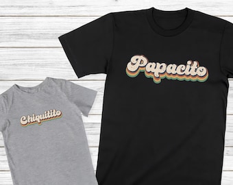 Daddy And Son Shirts, Papacito Chiquitito Shirt, Father And Son Shirt, Dad And Baby Matching Outfit, Daddy And Me Shirts, Vintage T-shirt