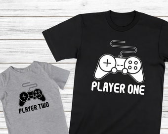 Player One Player Two Shirts, Daddy And Me Shirt, Father And Son Shirt, Gamer Dad And Son Shirts, Gaming Matching Shirt, Video Controller