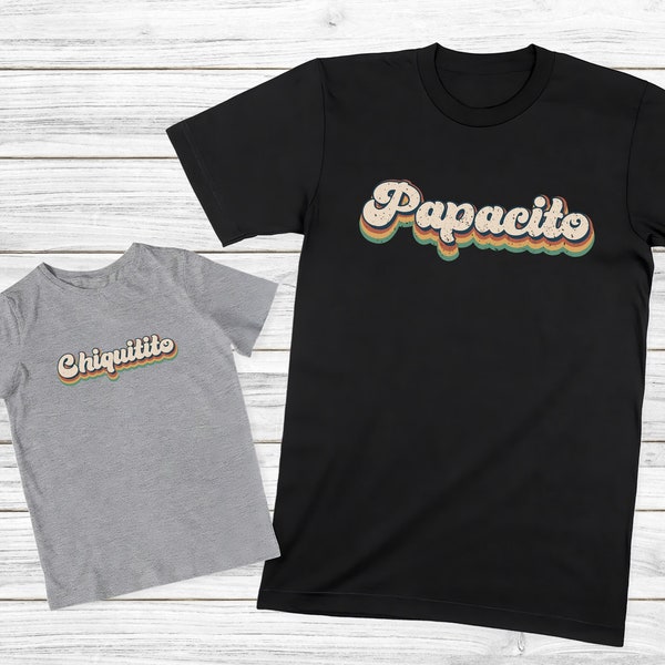 Daddy And Son Shirts, Papacito Chiquitito Shirt, Father And Son Shirt, Dad And Baby Matching Outfit, Daddy And Me Shirts, Vintage T-shirt