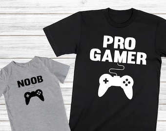 Pro Gamer Noob Shirt, Daddy And Me Shirt, Father Daughter Matching Outfit, Dad Son Shirts, Daddy And Baby Matching Shirt, Video Game Tee