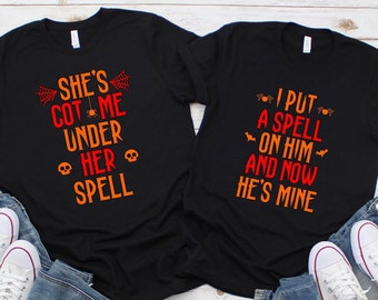 Halloween Couple Shirts, Halloween Matching Sweatshirts, Gift For Halloween, Couple Funny Tee, Halloween Party T-Shirt, Creepy Shirt