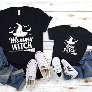 Mommy And Me Halloween Shirt, Mommy Witch Mini Witch, Mom And Baby Shirt, Mommy And Mini Matching Outfits, Mother Daughter Shirts