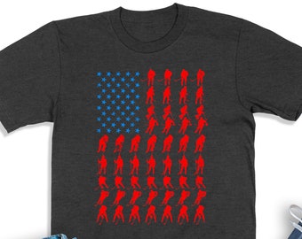 Hockey American Flag Shirt, Hockey Shirt, Ice Hockey Tee, Hockey Player Gift, Hockey Sweatshirt, Gift For Hockey Coach, Hockey Gift For Men