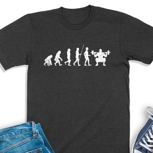 Weightlifting Shirt, Weightlifting Evolution T-Shirt, Gym Meme Shirt, Workout Sweatshirt, Powerlifting Shirt, Gym Shirt, Bodybuilding Shirt