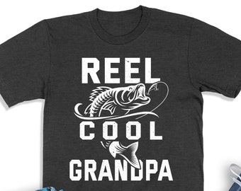 Reel Cool Grandpa Shirt, Grandpa Fishing Sweatshirt, Fishing Gift For Men, Funny Fishing Shirt, Gift For Grandpa, Fisherman Birthday Tee