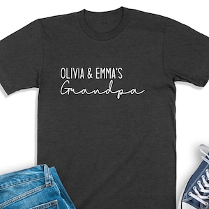 Grandpa Shirt With Grandkids Names, Personalized Grandpa Shirt, Grandfather T-Shirt, Grandpa Sweatshirt, Best Grandpa Ever, Gift For Grandpa