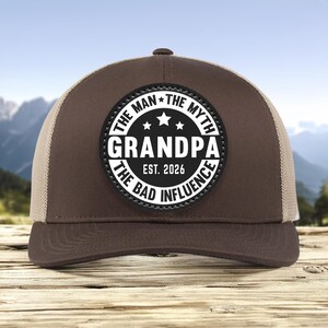 Grandpa Est 2026 Trucker Hat, Custom Grandpa Hat, Personalized Grandpa Hat, Hat for New Grandpa, Fathers Day Gift, Baby Announcement Gift