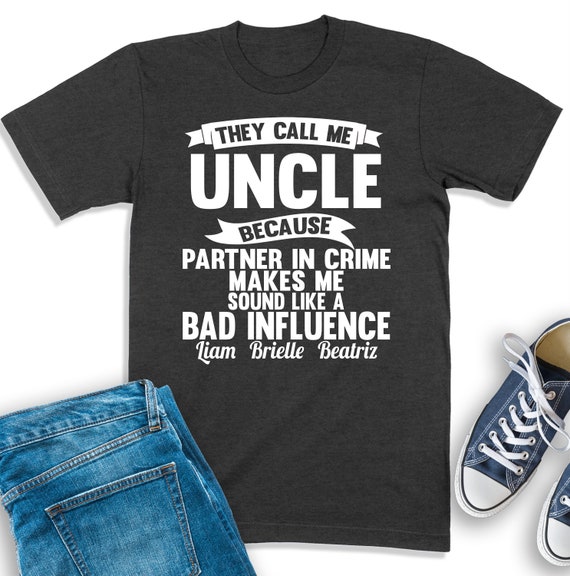 Funny Uncle Gift Shirt, Uncle Partner In Crime Shirt Funny Uncle Gift Shirt, Uncle Partner In Crime Shirt