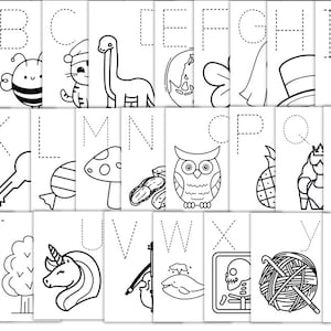 Printable Alphabet Colouring Booklet | Digital Download for Kids, Primary School Worksheets, Education, Printable PDF, Coloring Activities