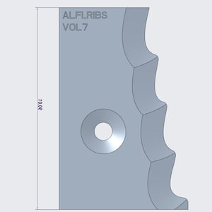 Molding rails for pottery, ALFI_RIBS, Great practical tool for uniform shapes in cups Volume7