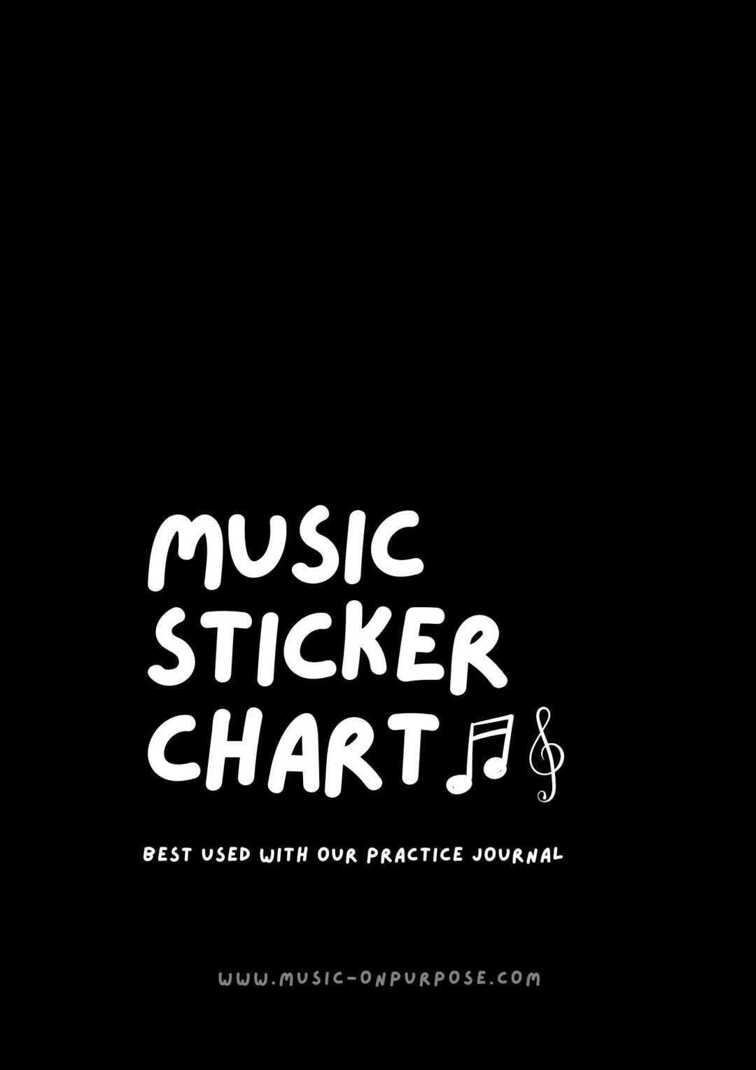 Music Practice Sticker Chart Digital Download Music Teaching Materials