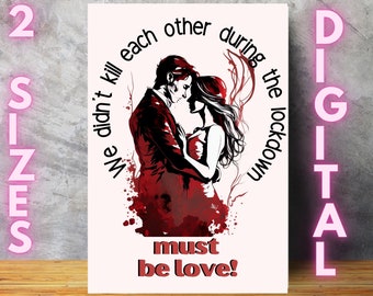 Carte drôle de Valentine, carte mignonne de Valentines, carte d'amour pour lui/elle, valentine imprimable