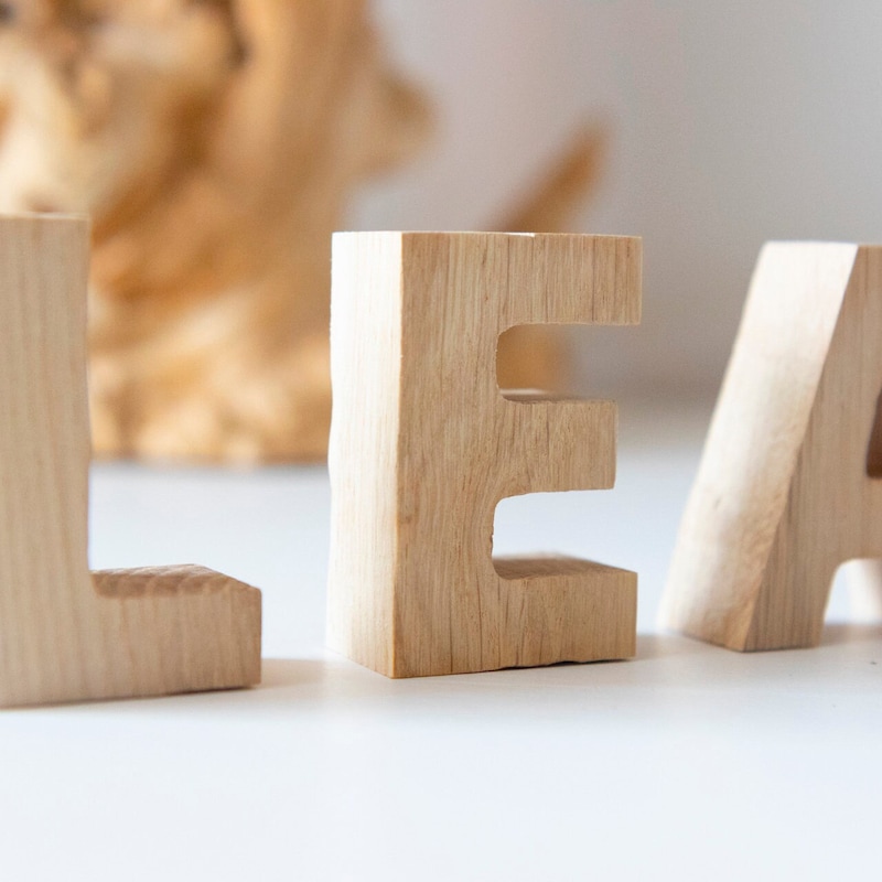 Wooden Oak Letters - Etsy