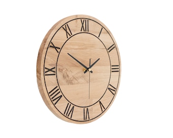 Orologio New York Wood Oak 28/38/48/58 cm Classico, Moderno Minimalista, Orologio Silenzioso, Orologio Regalo, Orologio da Soggiorno