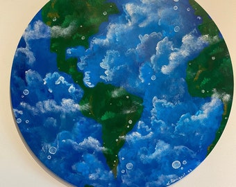 宇宙から見た地球 アクリルアートプリント | 星の絵画、宇宙アート