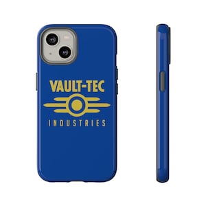 Estuche rígido "Vault Tec" azul oscuro inspirado en Fallout