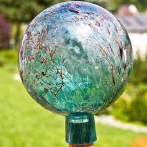 Sfera da giardino acquamarina