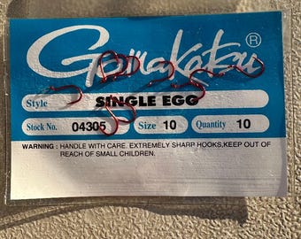 Gamakatsu Einzelei-Angelhaken 04305 Größe 10, Menge 10. Japan. Neu.
