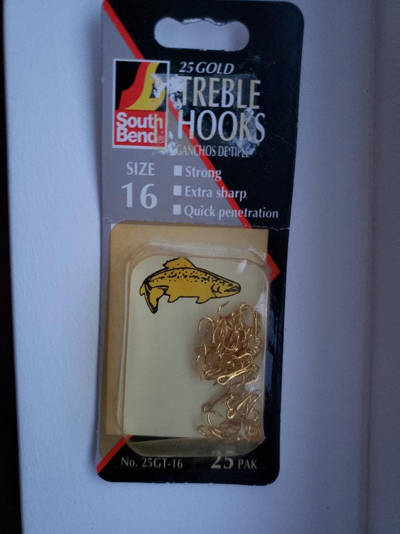 South Bend Treble Hooks Size 16 