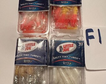Lindy Little Joe Salty Tiny Tubes Kunststoff-Angelköder, 3,8 cm, 4er-Set