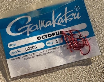 Gamakatsu Octopus Angelhaken 02308 Größe 4, Menge 10. Neu.
