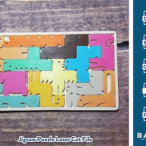 Laser Cut Kids Puzzle, Jigsaw Puzzle Svg, Laser Cut Puzzle Set, Kids Toys, Alphabet Puzzle Svg, Laser Cut Baby Svg Dxf Pdf Ai cnc