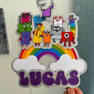 Adorno para tarta con bloques de números - Fiesta de cumpleaños de Numberblocks, Artículos para fiestas, Cumpleaños de Numberland