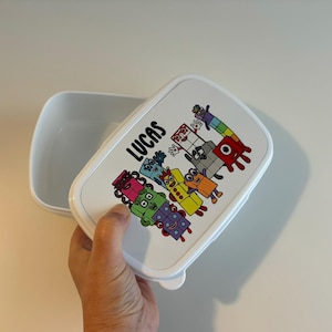 Blocs numériques Boîte à lunch. Repas scolaire, collations, cachette secrète. Personnalisé selon vos besoins.