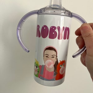 Ms Rachel You tube ,3 in 1 Cup for toddlers, Personalised & Insulated Cup that grows with child, Christening Present or  Birthday Present,