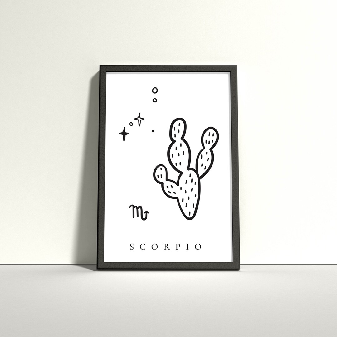 Scorpio Printable Astrology Poster Scorpio Illustration - Etsy