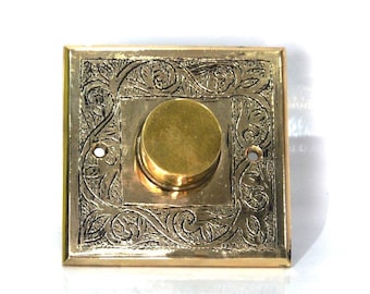 hand engraved brass dimmer switch oriental and retro style