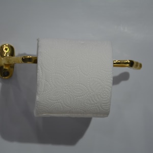 Portasciugamani in ottone fatto a mano, porta carta igienica in ottone non laccato inciso, porta carta igienica in ottone