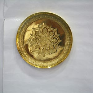 Hand Engraved Moroccan Brass Tray ,Handcrafted Elegance, wall decoration, Moroccan copper tray