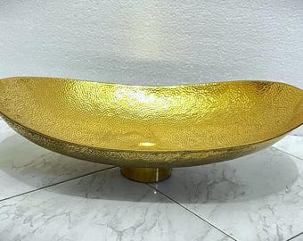 Moroccan brass basin – Solid brass and resin countertop basin – Handcrafted sink – Luxury bathroom