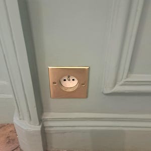 engraved brass switch ,Moroccan copper socket plate, antique Copper socket ,personalized gift