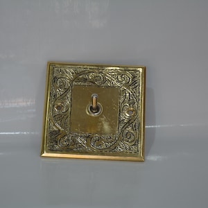 engraved brass switch ,Moroccan copper socket plate, antique Copper socket ,personalized gift