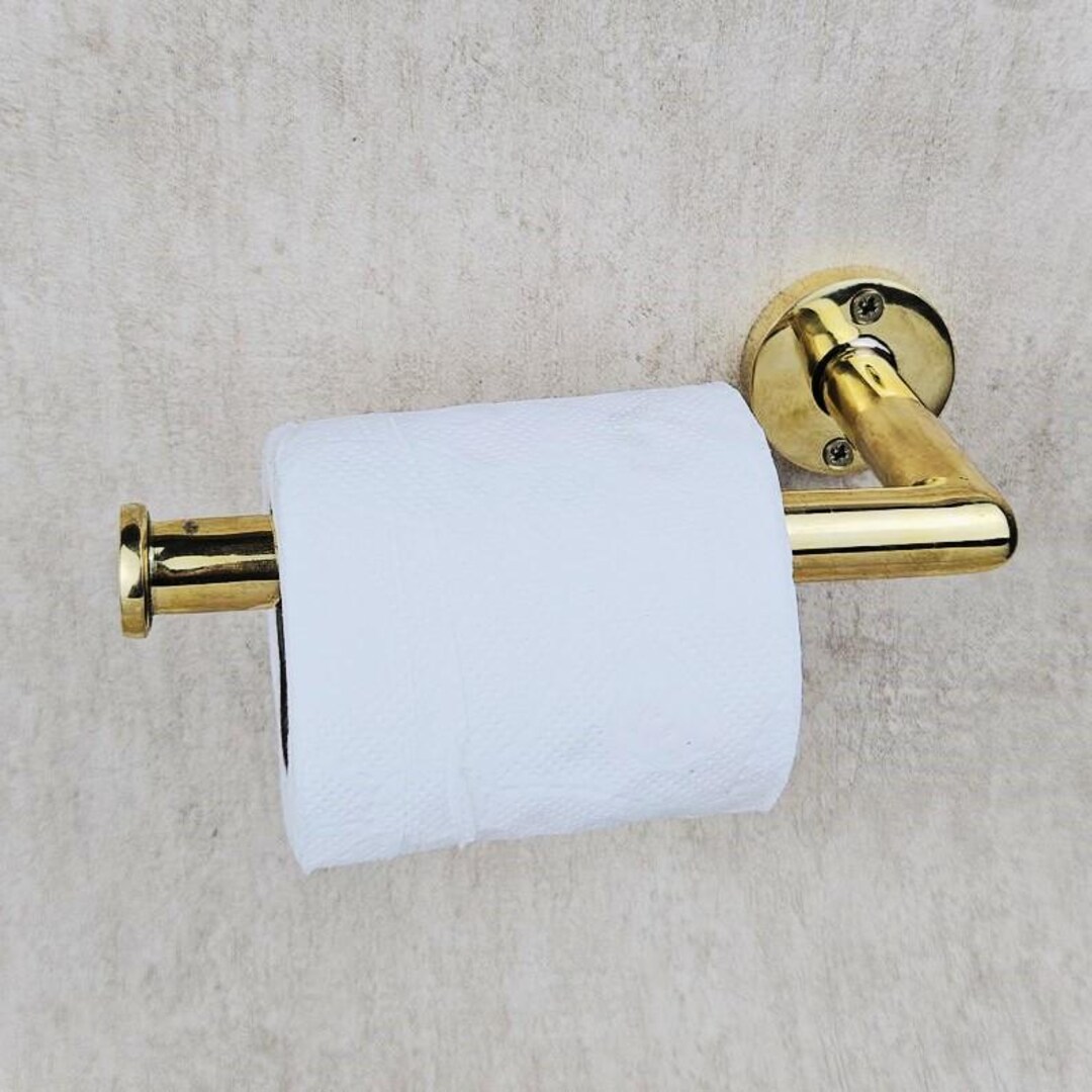 Unlacquered Brass Toilet Paper Holder