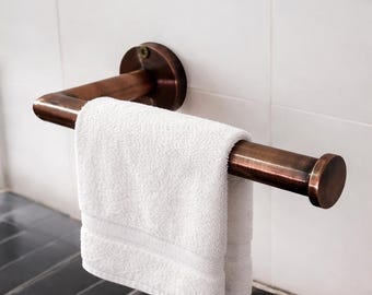 Unlacquered brass toilet paper holder, luxury brass toilet roll holder for modern bathroom decor