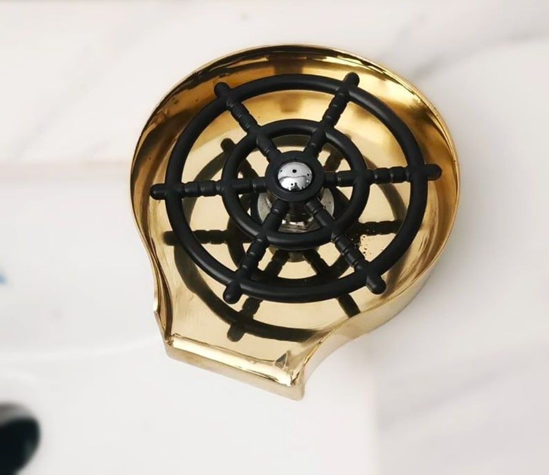 Unfinished Brass Glass Rinser for Kitchen Sink, Kitchen Accessories ...