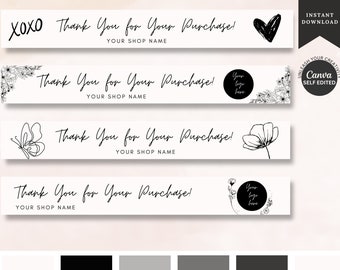 Etsy Shop Order Receipt Banner Template: Customizable Canva Design (Digital Download)