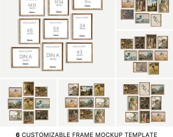 Canva Frame Mockup Template: Customizable Wall Art Display (Digital Download)