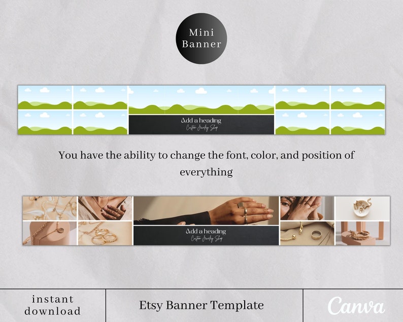 Etsy Banner Mockup Etsy Shop Banner Minmilist Etsy Shop Etsy